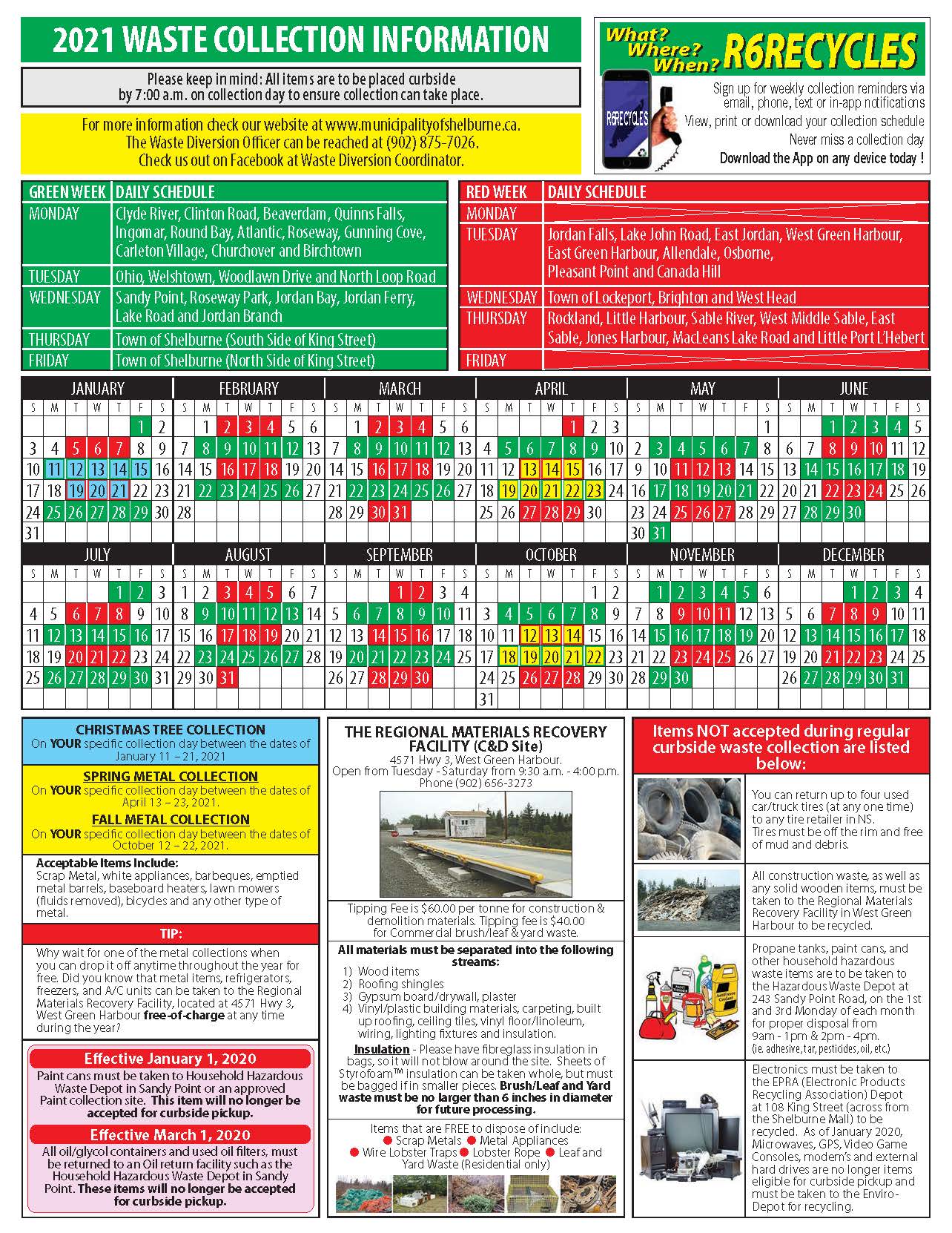 2021 waste collection calendar Page 1 002
